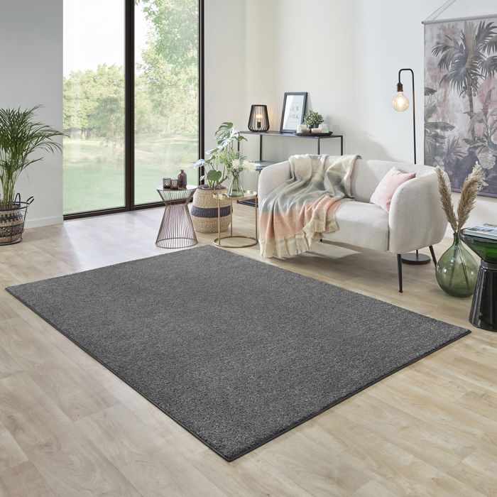 tapis de salon shaggy 160x230cm ohio platine gris carpet studio cdiscount maison