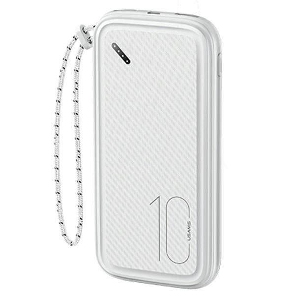 Batterie Externe - USAMS - CD150 - 10000mAh - Blanc - Avec Lanière
