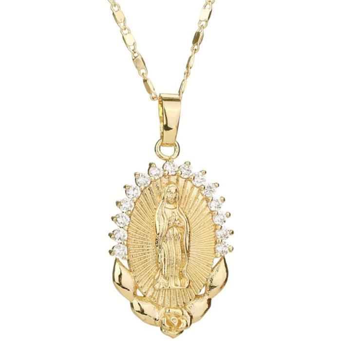 Pendentif Or Massif 9 Carats - Marie Et L'enfant - Bijou Catholique - Neuf Sans Emballage