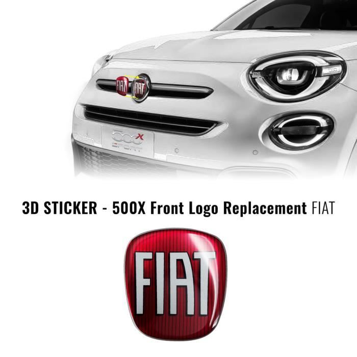 Autocollant Fiat 3D Remplacement Logo pour 500X, Avant