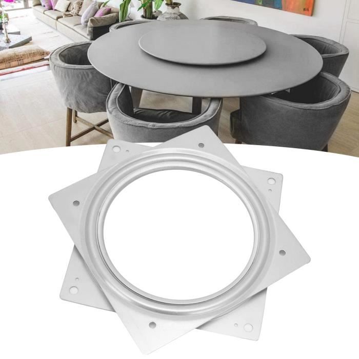 Plateau Tournant 360° En Métal - Support Pivotant Stable Pour étagères, Présentoirs, Tabourets (8 Kg Max) - 9