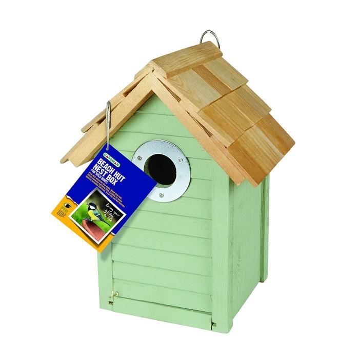 Gardman A04335 Mangeoire /à cacahu/ètes en Forme de Cabine de Plage Vert//Bleu