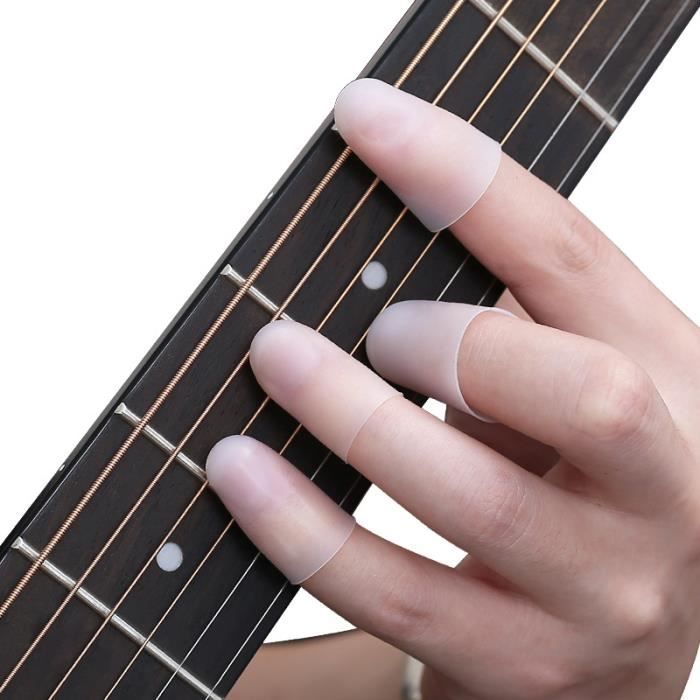 S - Protège doigt en Silicone pour cordes de guitare, 1 pièce