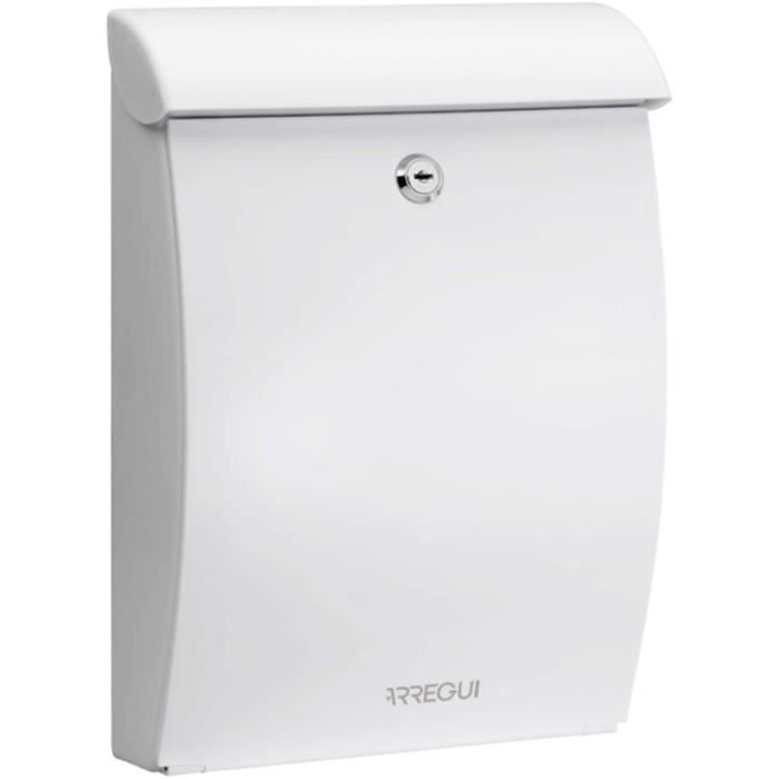 Boîte Aux Lettres Plastique Blanc Arregui E1071 - Modèle Classique Extérieur