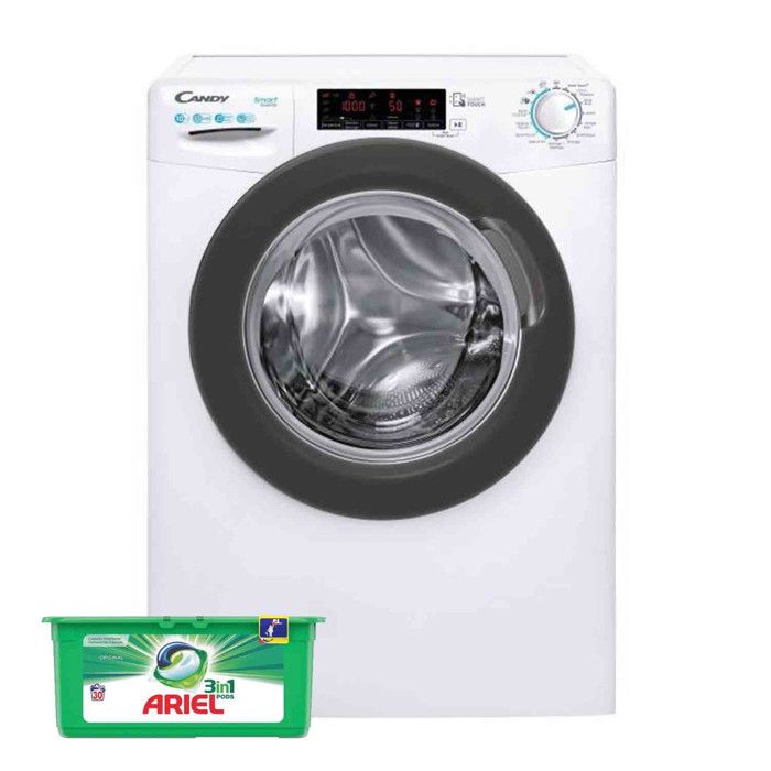 CANDY Lave-linge hublot 10kg 1400trs/min Tambour 66L Smart Touch - Candy