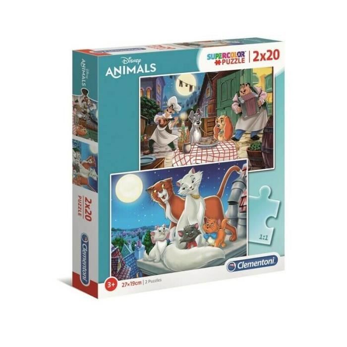Clementoni - Puzzle Enfant 2X20 Pièces The Farmyard Family - Fabriqué en Italie, 24818
