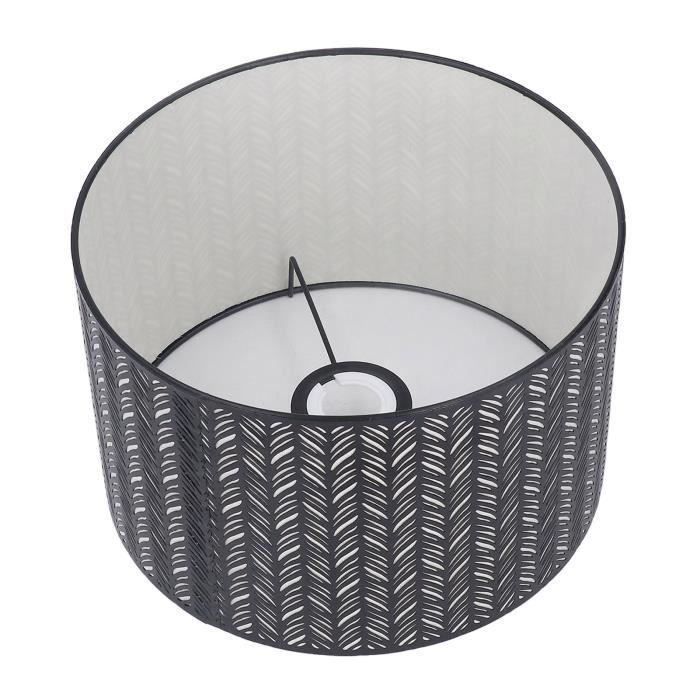 Abat-jour Métal Creux Floral Rétro 12x20cm - Pour Ampoules E27/E26, Carré Amovible