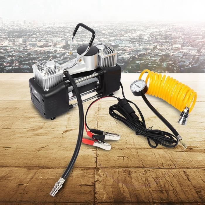 Gonfleur de Pneus Voiture,12V Mini Compresseur d'Air Portable,Pompe à Pneu  électrique avec Manomètre et Lumière LED - Cdiscount Auto