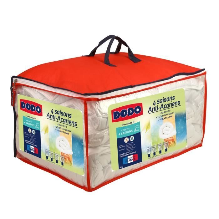 DODO Couette 4 saisons anti-acariens - 240 x 260 cm - Blanc - Cdiscount ...