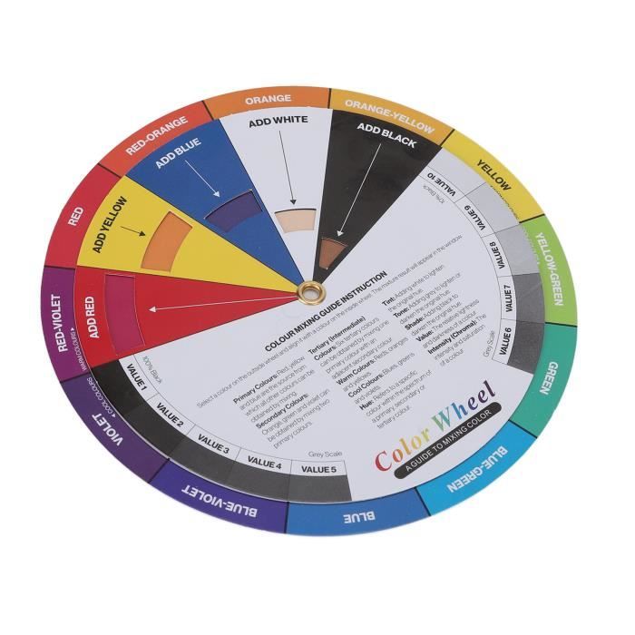 Roue Chromatique Porte-Clés Tournante - 20 Couleurs - Outil Artistique Anti-Stress - Accessoire Décoratif Pour Artistes - 9