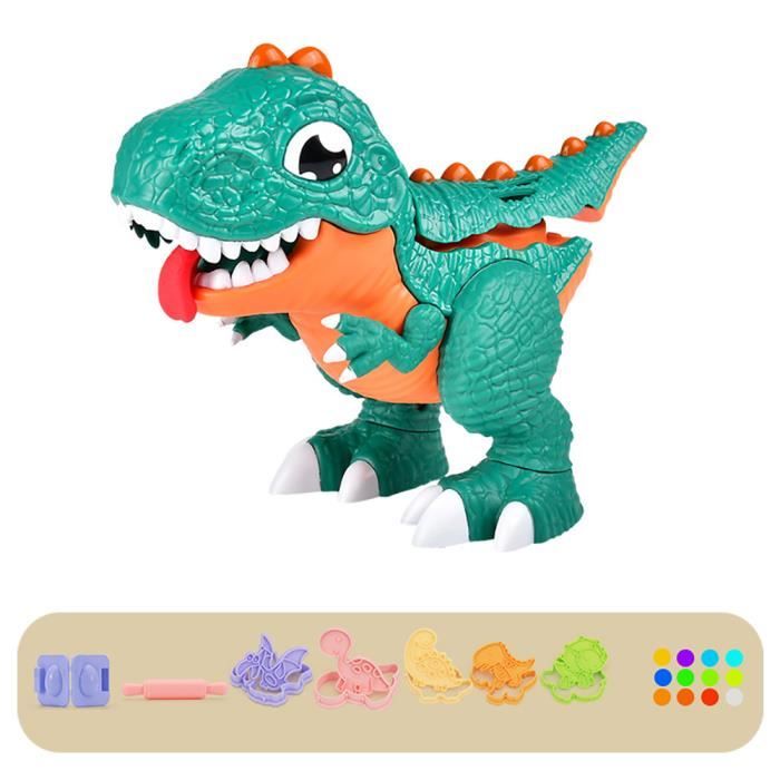 Kit Pâte à Modeler Dinosaure 18 Pièces - Moules Œufs Dinos + Outils - Enfant 3-6 Ans