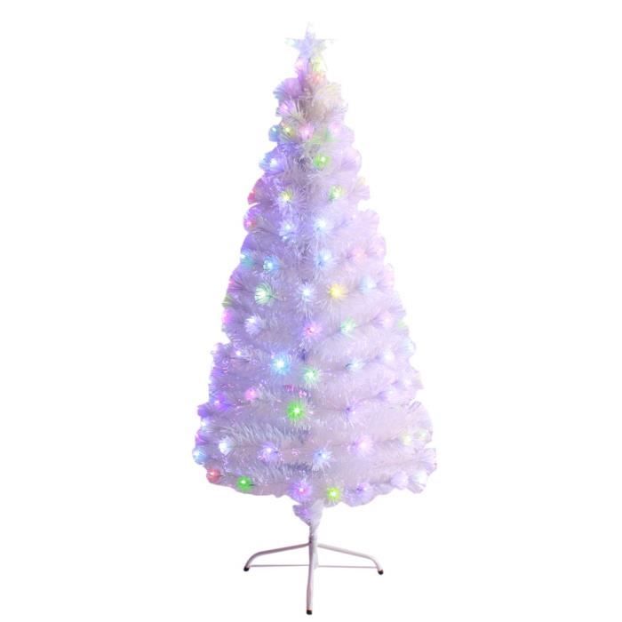Sapin de Noël Artificiel LED Lumière Blanc 150 cm 130 branches - Cdiscount Maison
