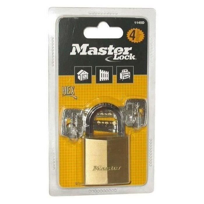 Cadenas laiton - MASTER LOCK - 50 mm - anse hexagonale - haute sécurité