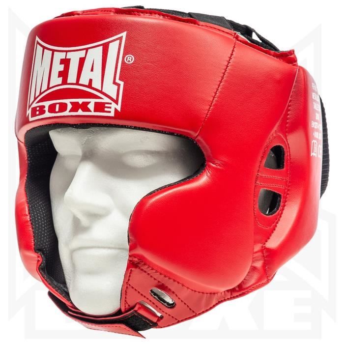 METAL BOXE Casque Entrainement - Adulte - Rouge
