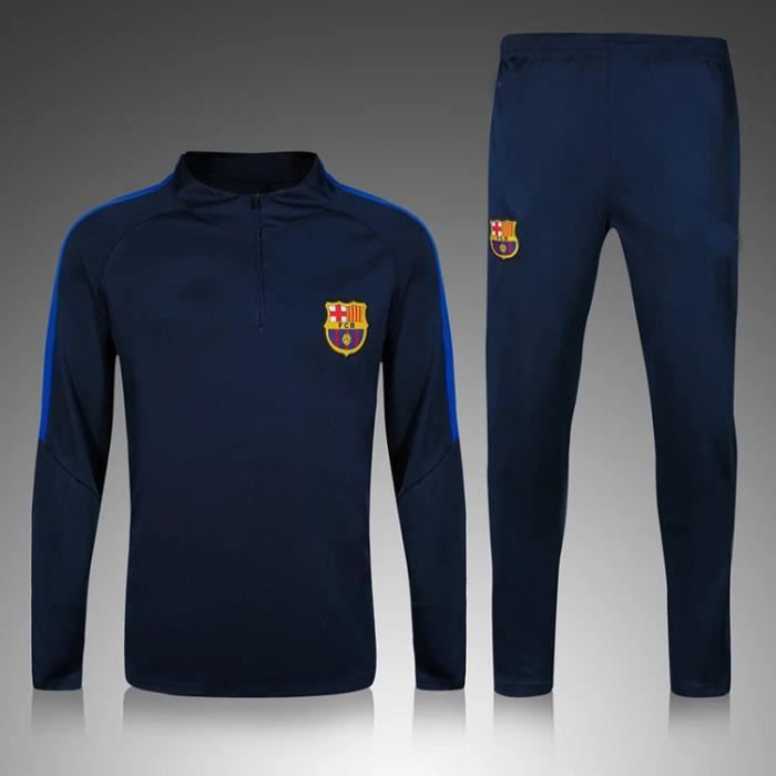 Survêtement de football FC Barcelone FCB Homme survêtement training jogging  junior maillot Foot Survêtement enfant Bleu marin - Cdiscount Sport