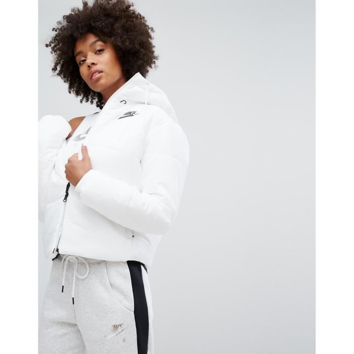 Nike doudoune courte à ceinture griffée cheap