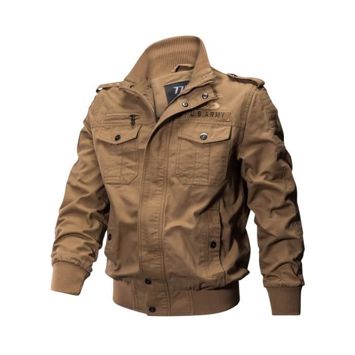 Veste kaki homme avec broderie Clearance