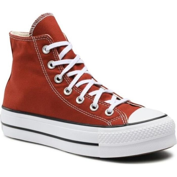 Chaussures CONVERSE Chuck Taylor All Star Lift Platform Canvas Rouge - Femme/Adulte  - Plateau Rouge - Cdiscount Chaussures