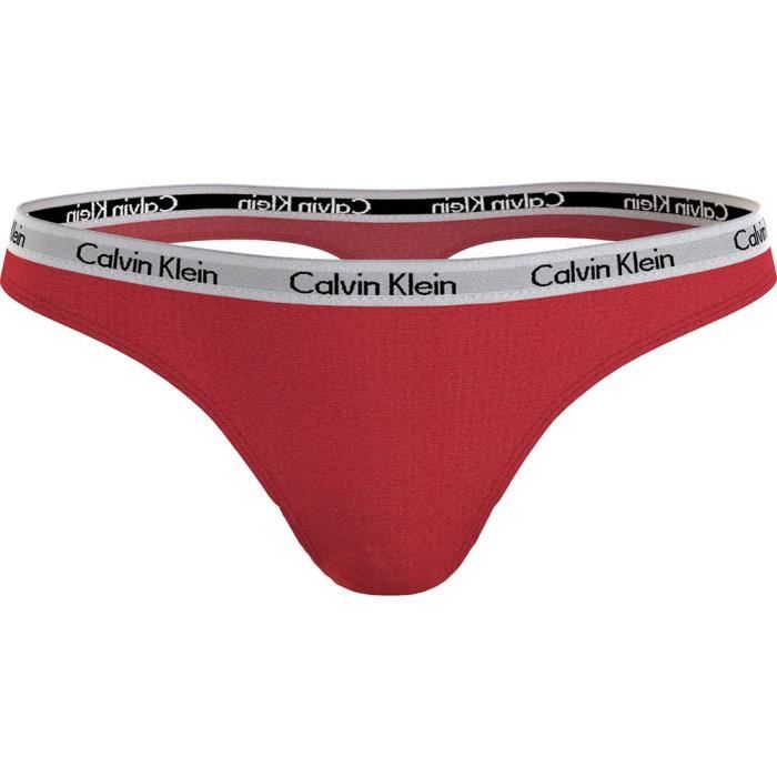 Calvin Klein Femme String Thong Tanga Rouge Rouge XS Rouge Cdiscount Pret a Porter
