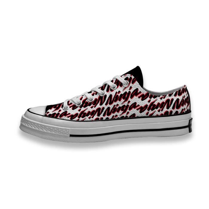 Baskets Ninja Red Impression personnalis e Chaussures de sport de