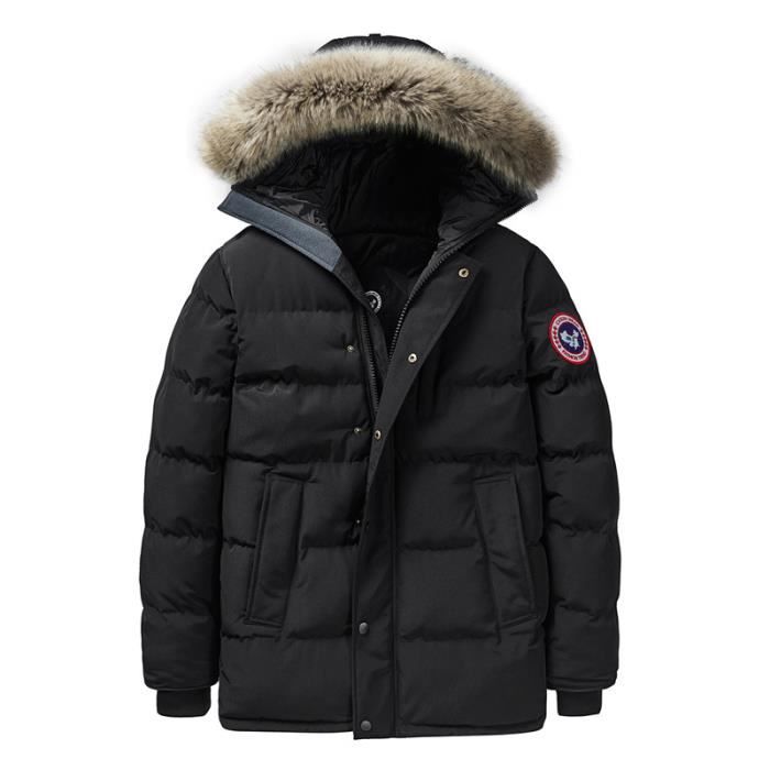 Doudoune longue homme capuche fourrure top