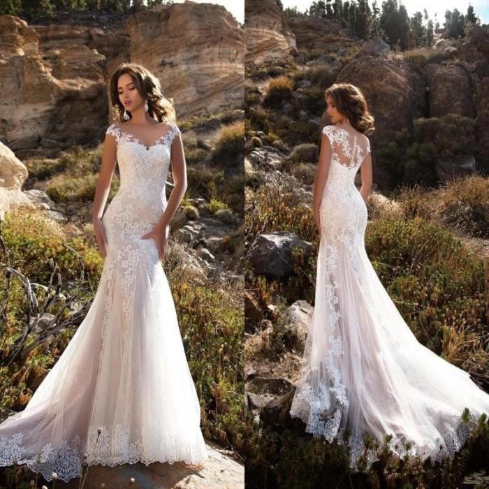 Robe de mariee beige S Europe et Amerique 2020 Une epaule Dos mince Organza Rouge Rouge Cdiscount Pret a Porter
