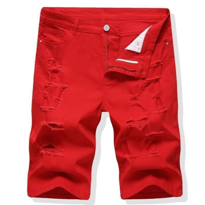 Bermuda rouge homme sale