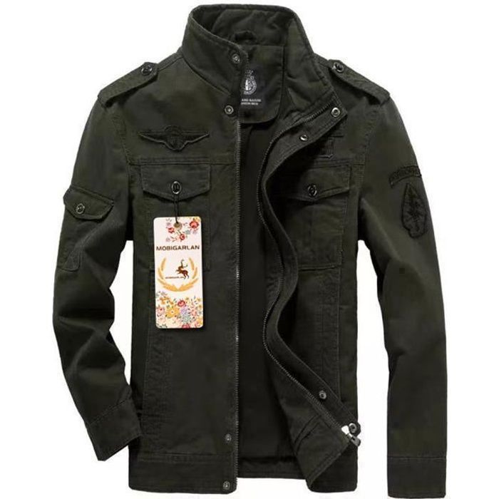 Veste Homme Aviateur en matelass Blouson Hommes 100 Coton Fit