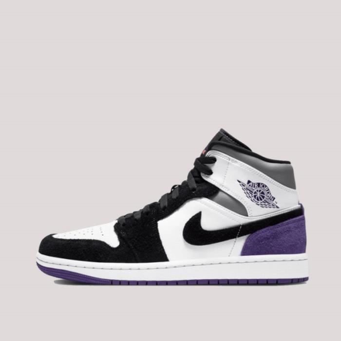 Baskets AJ1 Air-Jordan 1 Mid SE Varsity Violet 852542-105 Pour Hommes et  Femmes Noir - Cdiscount Chaussures