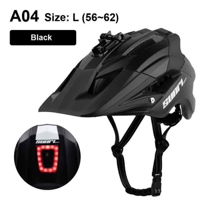 Casque de velo avec lumieres Led pour hommes Black D5917 Cdiscount Sport