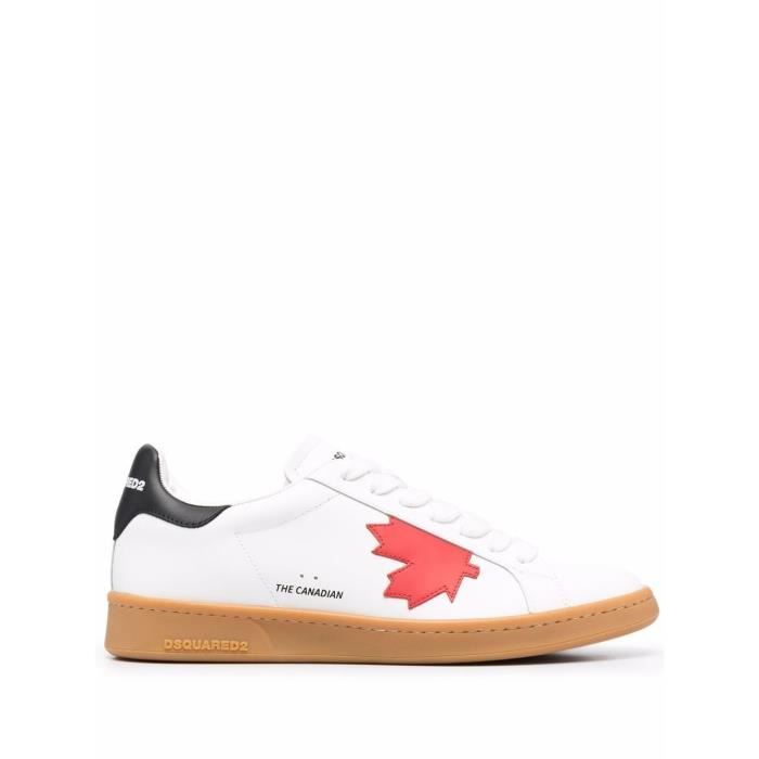 DSQUARED2 HOMME SNM017401500443M2199 BLANC CUIR BASKETS Blanc Cdiscount Chaussures