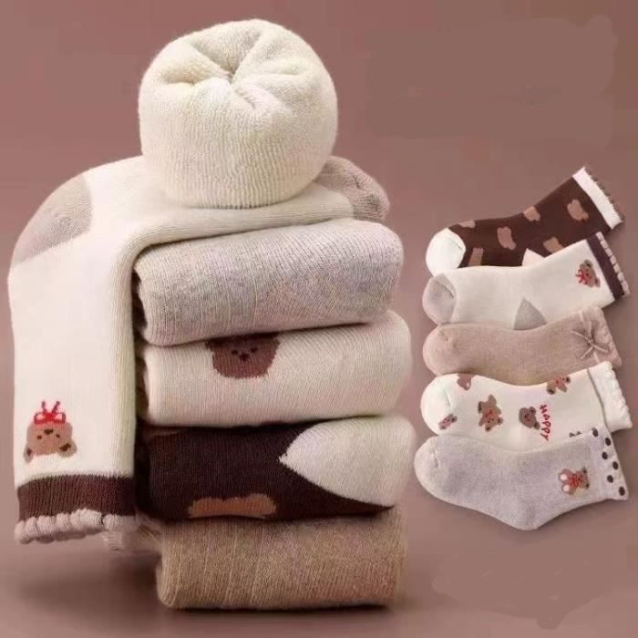 Chaussettes Chaudes Enfant, 5 Paires Épaisses Hiver Thermiques Chaussette  Polaire Froid Chaud, Taille 3-13 Ans A Marron - Cdiscount Prêt-à-Porter