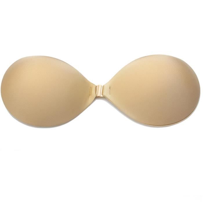 Soutien-Gorge Adhésif Silicone Invisible - Push-Up - Sans Bretelles - Avec Cache-Tétons - Pour Robes Dos Nu