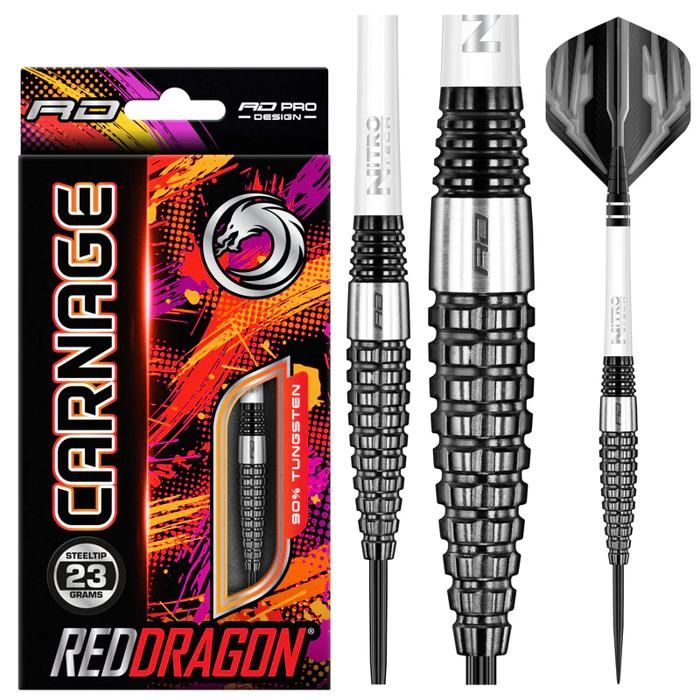 Fléchettes Tungstène Red Dragon Pegasus 22g-30g - Pointe Acier, Avec Vols Et Tiges