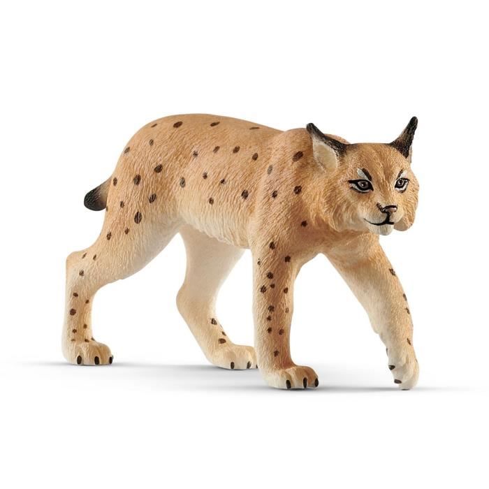 figurine lynx schleich wild life 14822 - oreilles touffues et vision nocturne