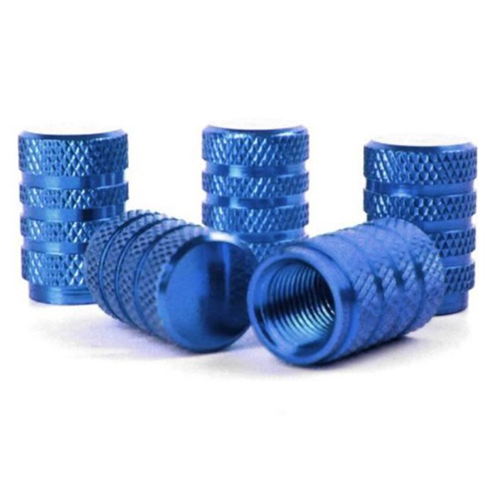 5 Bouchons De Valve De Pneu En Alliage D’aluminium Noir – Universels, Dimensions 11x10x16 Mm - 2