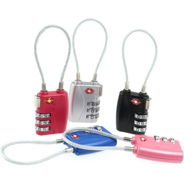 Serrure TSA à combinaison pour valises rigides Rose