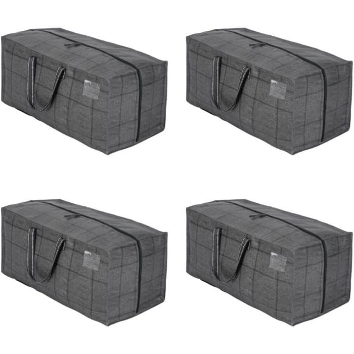 Sacs De Déménagement Extra Solides 88 Litres – Imperméables, Avec Fermeture éclair Et Poignées – Pour Voyage, Rangement