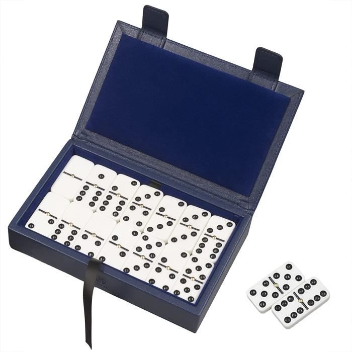 Lot De 28 Dominos Double Six En Bois – Jeux De Société Voyage, 2 à 4 Joueurs, Dès 6 Ans