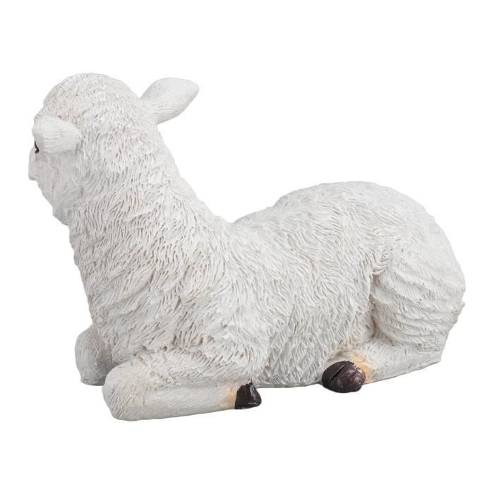 Hariendny Lot De 30 Figurines Mini Moutons En Résine – Décoration Jardin, Maison Ou Fête (15 Blancs, 15 à Face Rouge)