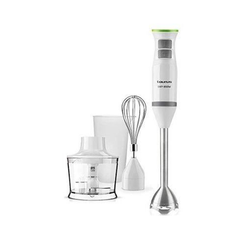 Mixeur plongeant Taurus Bapi 850 Plus Inox 3 en 1 de 600W, 20 vitesses + Turbo, 3 accessoires, système anti-éclaboussures