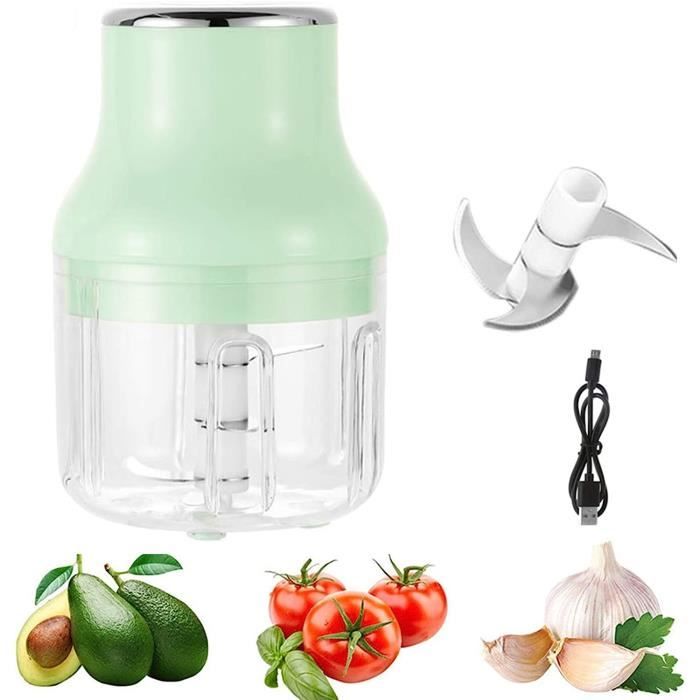 CJCSM Mini Hachoir à Ail Hachoir à Ail électrique Sans Fil 250 ML