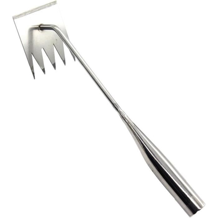Désherbeur Manuel En Acier Inoxydable Avec Poignée Bois - Extracteur De Mauvaises Herbes En Forme De Y, Longueur 31 Cm - 8
