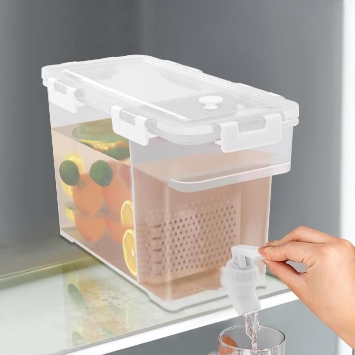 Distributeur Boissons 3,5L Avec Robinet - Seau Réfrigéré Pour Jus, Limonade, Thé Froid, Fêtes Et Extérieur