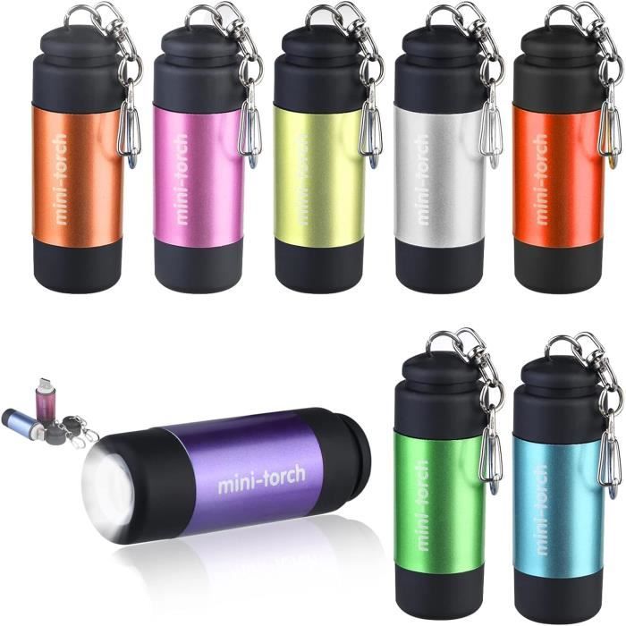 2 Pcs Mini Lampe de Poche LED,Lampe de Travail Portable 800 Lumens, Lampe de Poche