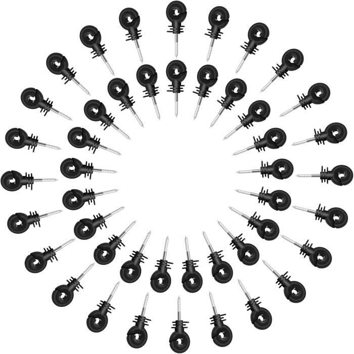 Lot De 50 Isolateurs Pour Clôture électrique - En PP Résistant, Universels Pour L'agriculture - 2