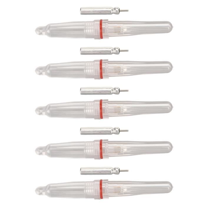 Lot De 5 Bâtons Lumineux LED Pour Pêche – Étanches, Avec Piles, Détection De Touche De Nuit