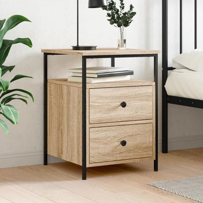 vidaXL Table de chevet chêne sonoma 44x45x60 cm bois dingénierie 826005