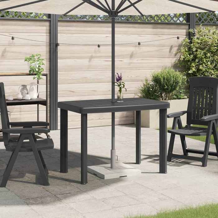 Table de salon de jardin en pvc 101 x 68 x 72