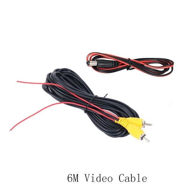 CAMERA DE RECUL,6M Video CableCaméra de recul pour voiture, grand Angle HD, vidéo de recul